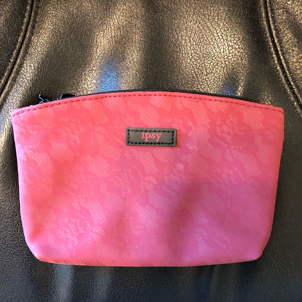 IPSY Make Up Bag Burgundy Lace Color
